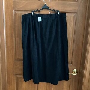 CJ Banks Black Midi A-Line Skirt